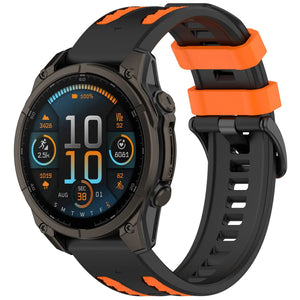 quickfit 26mm sport grain band black orange