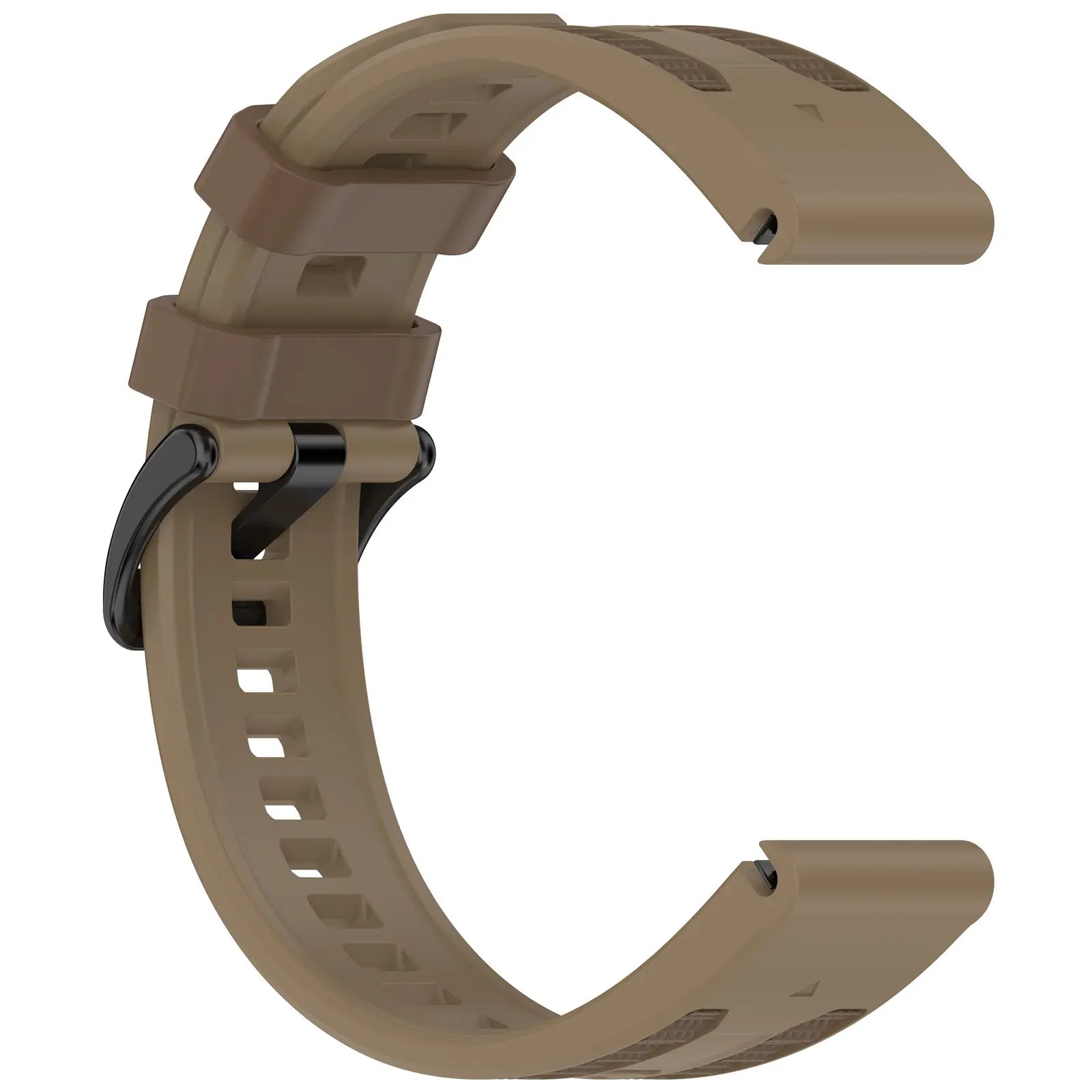 Bracelet sport grain Garmin Fenix 5/6 (kaki/brun)