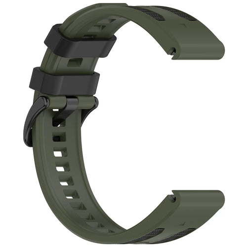 Correa deportiva grain Garmin Fenix 5/6 (verde militar/negro)