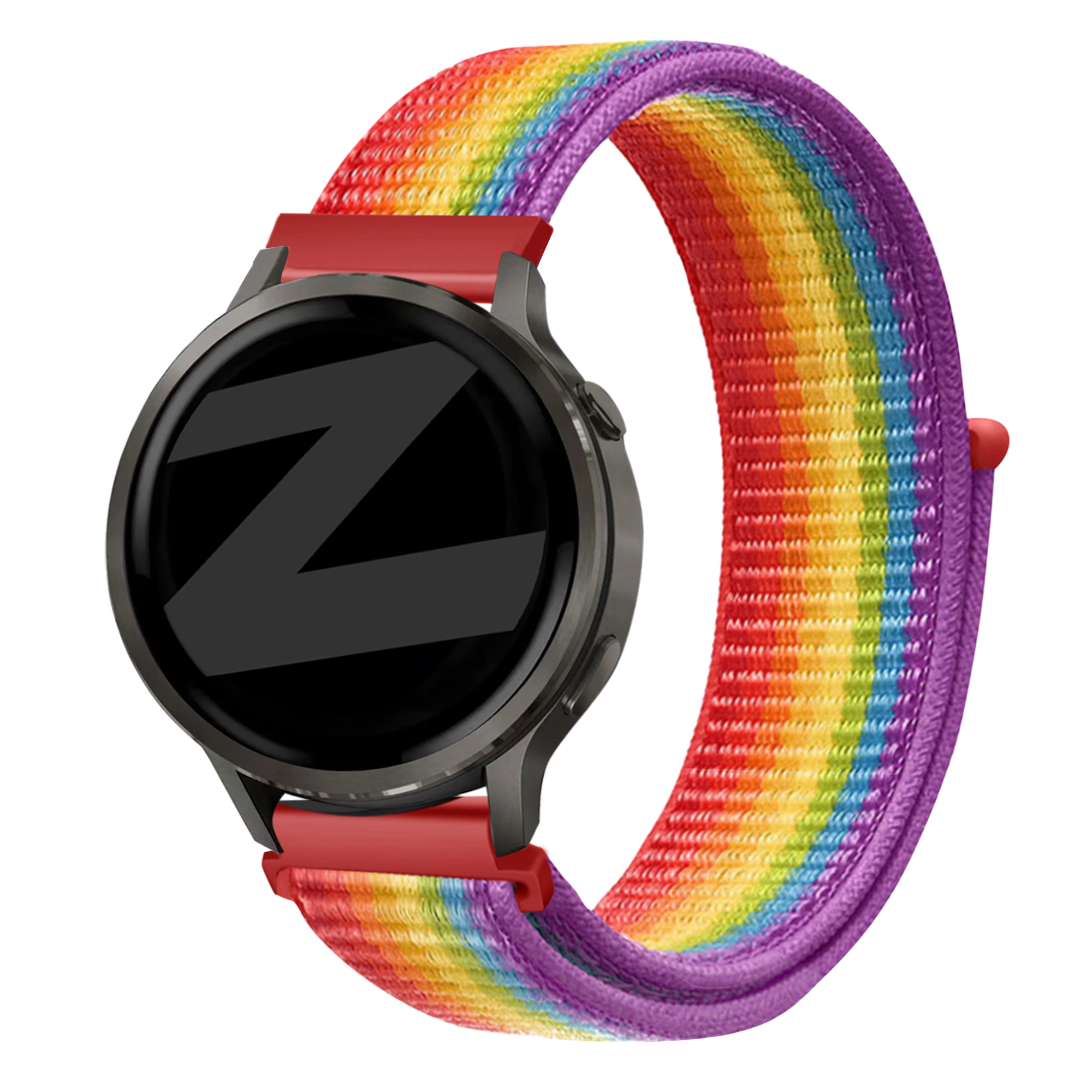 Bandz Garmin Forerunner 70 nylon loop band (regenboog)