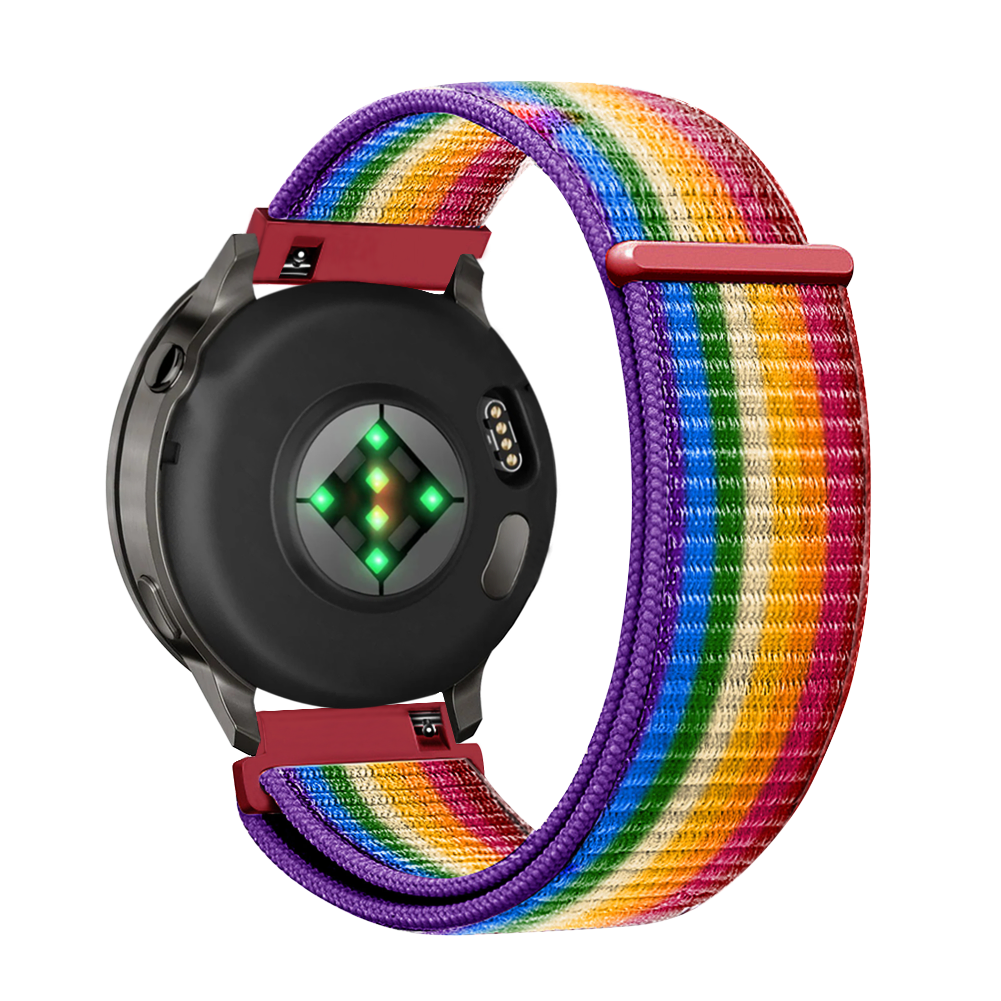 Bandz Garmin Forerunner 70 nylon loop band (regenboog)