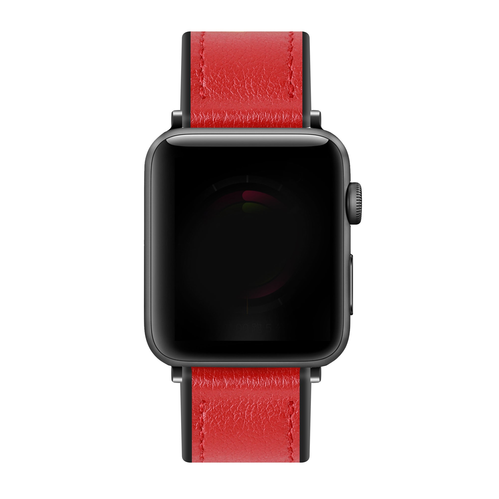 Apple Watch Ultra Hybrid Leather Strap (Red)
