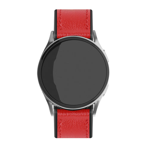 Withings ScanWatch Nova Leather Hybrid Strap (Red)