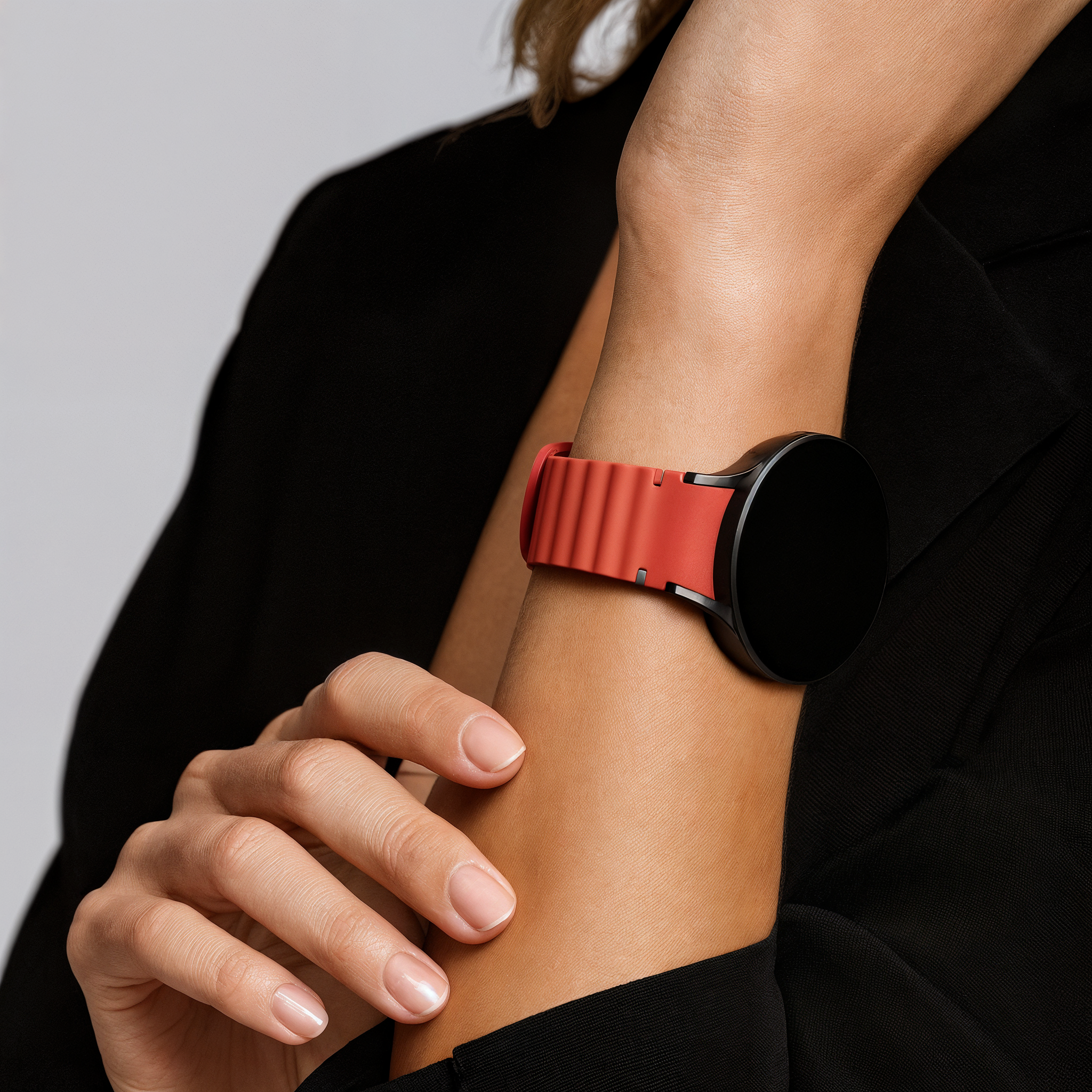 Samsung Galaxy Watch 7 44mm mit wellenförmigem Armband (Rot)