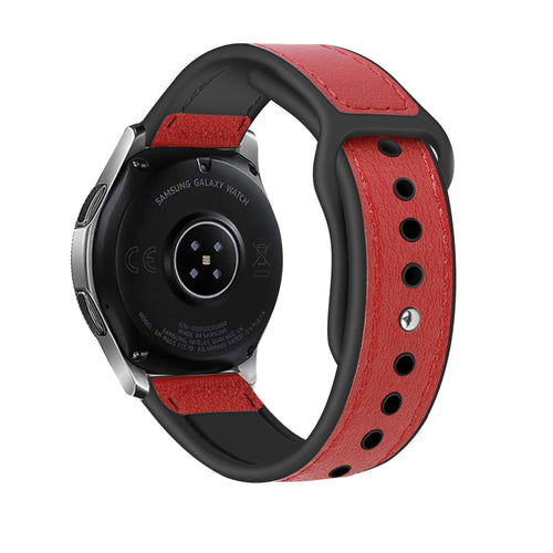 Withings ScanWatch Nova Leather Hybrid Strap (Red)