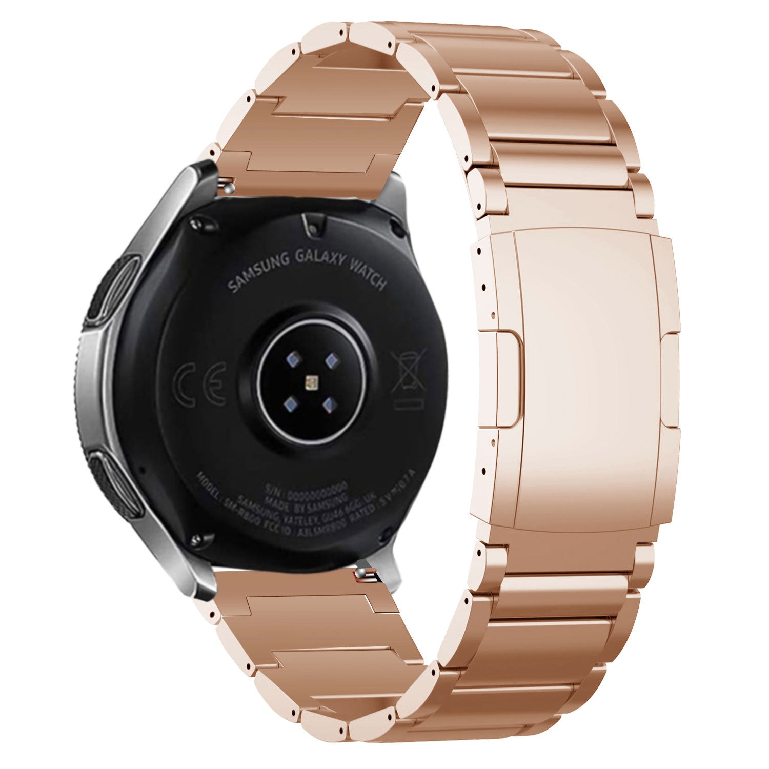 Correa reloj titanio 22mm -  universal (rosado/dorado)