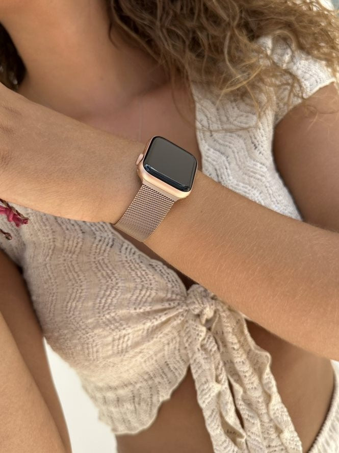 xoxo Wildhearts Apple Watch Milanese-Strap (Rose Gold)