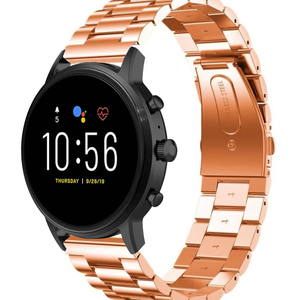 Bracelet acier Fossil Gen 4 Explorist HR (rose doré)