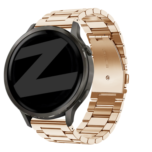 Bandz Correa acero 'Classic' Garmin Forerunner 265s (rosa dorado)