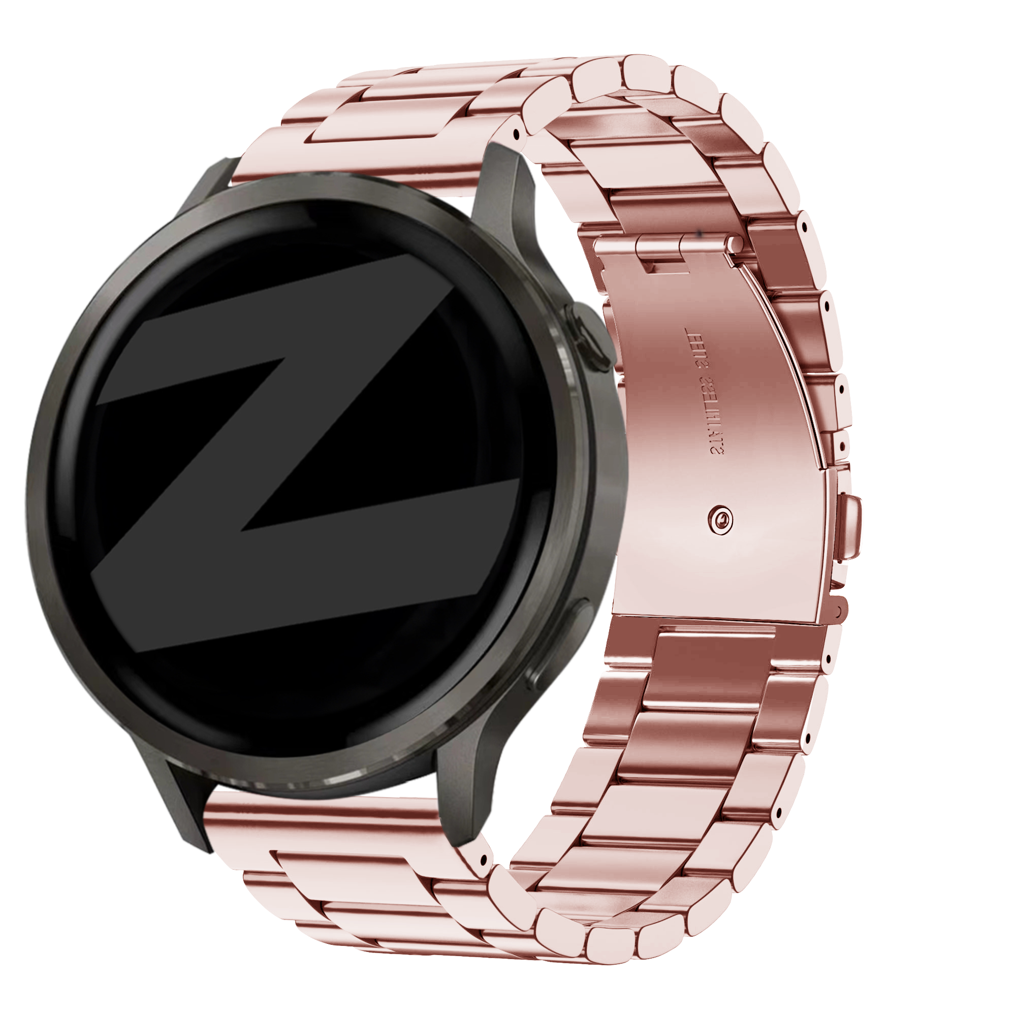 Bandz Garmin Forerunner 70 Steel Strap 'Classic' (Pink)