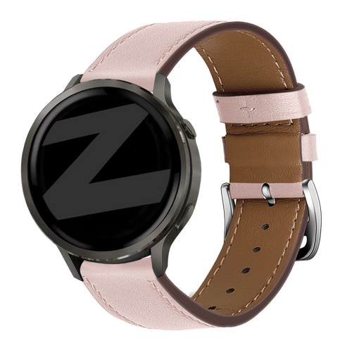 Bandz Correa cuero 'Deluxe' Garmin Forerunner 255s (rosa)