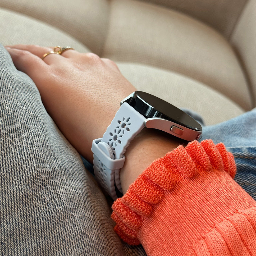 Amazfit Active 2 Patterned Silicone Strap (Mist Blue)