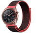 Samsung Galaxy Watch 3 41mm Nylonarmband (Schwarz / Rot)