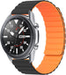 Samsung Galaxy Watch 3 45mm Magnetic Silicone Strap (Black/Orange)