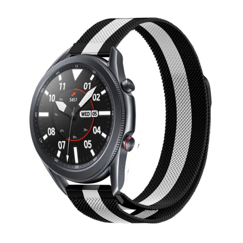 Bracelet milanais Samsung Galaxy Watch 3 45mm (noir/blanc)