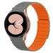 Samsung Galaxy Watch 4 44mm Magnetisches Silikonarmband (Grau/Orange)