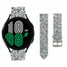 Samsung Galaxy Watch 4 44mm Glitzerlederarmband (Silber)