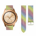Samsung Galaxy Watch 42mm Leder Glitzerarmband (Regenbogen)