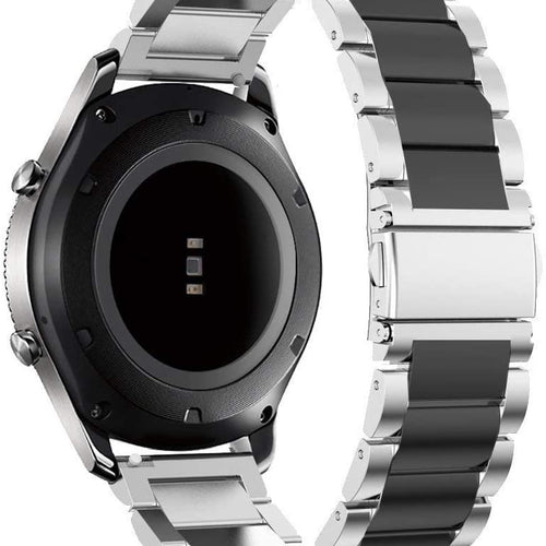 Correa acero Fossil Gen 4 Explorist HR (plateado/negro)