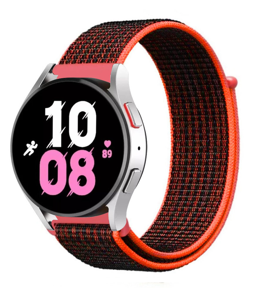 samsung-galaxy-watch-5-nylon-armband-schwarz-orang