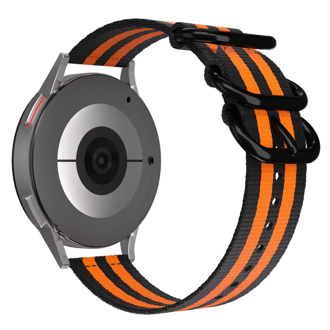 Correa nylon con hebilla Samsung Galaxy Watch 4 - 44mm (negro/naranja)