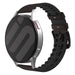 Xiaomi Amazfit GTS Silikon-/Lederarmband (Schwarz-Braun)