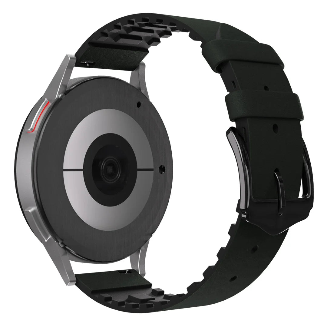 Samsung Galaxy Watch 4 Classic 46mm Silikon-Lederarmband (Grün)
