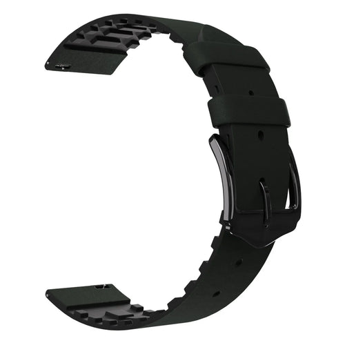 Correa silicona/cuero Galaxy Watch 5 Pro (verde)