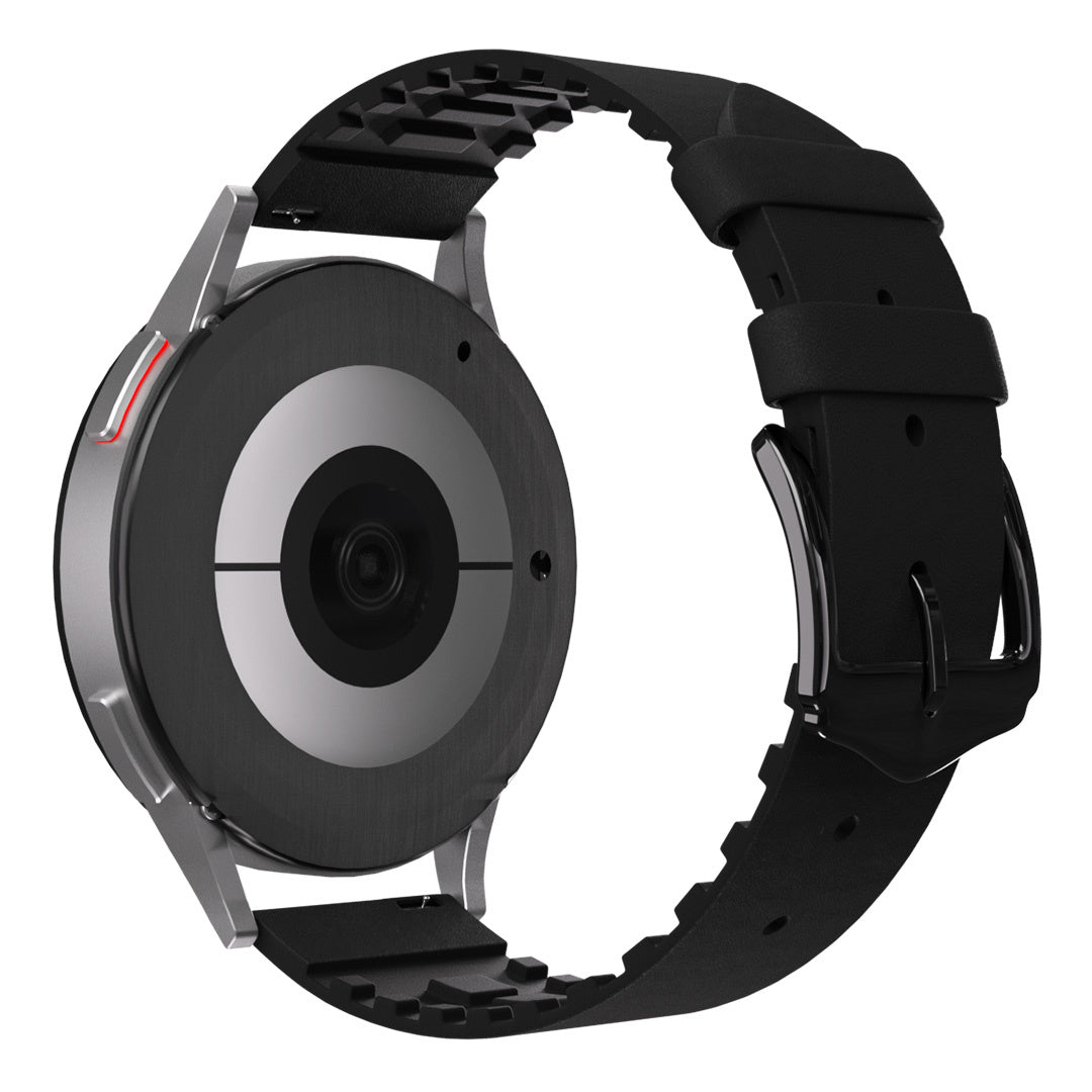 Polar Unite Silikon-/Lederarmband (Schwarz)
