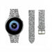 Samsung Galaxy Watch Active Leder Glitzerarmband (Silber)