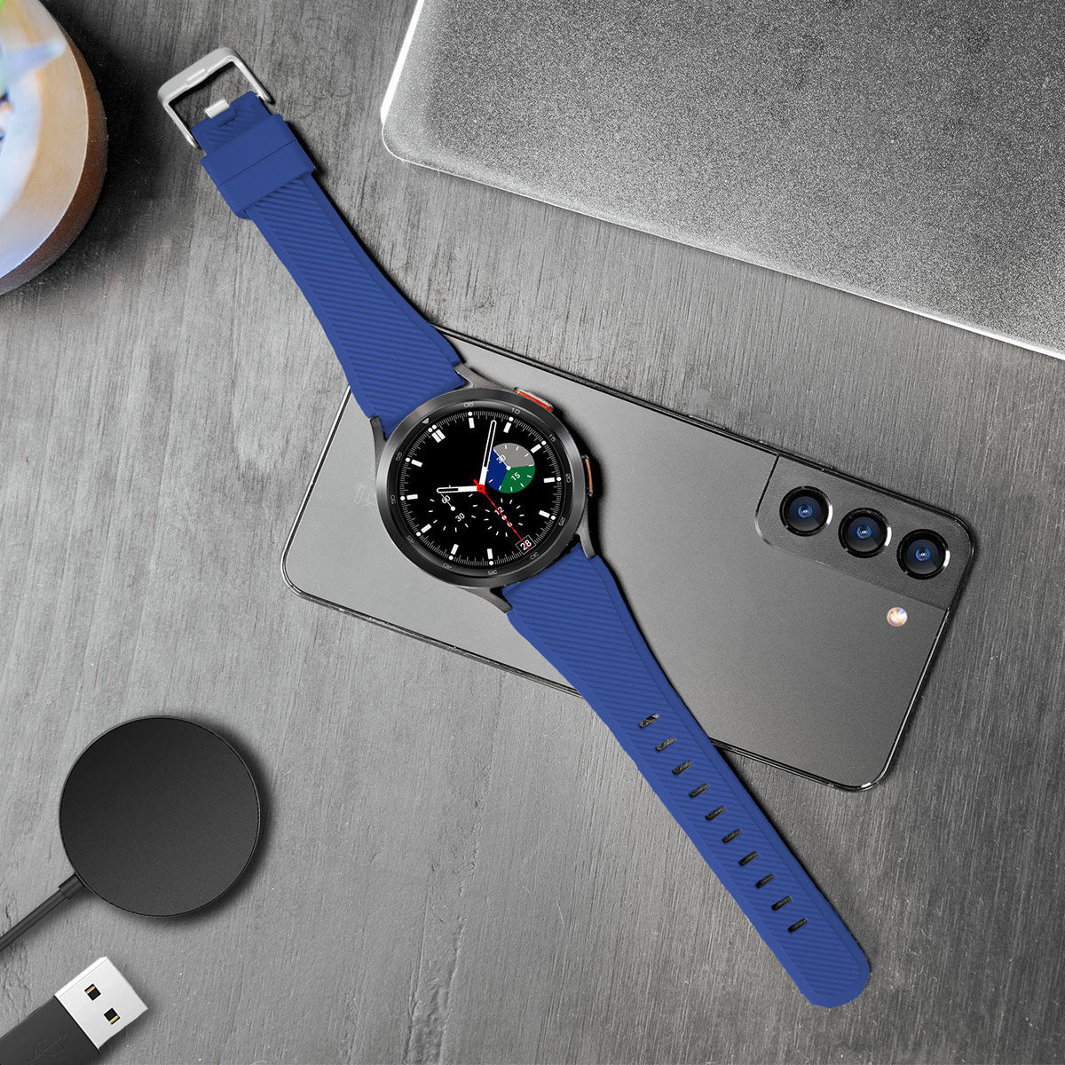 samsung-galaxy-watch-bandje-blauwe-siliconen