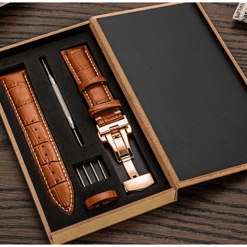 Bracelet cuir de luxe Withings ScanWatch Nova (marron)