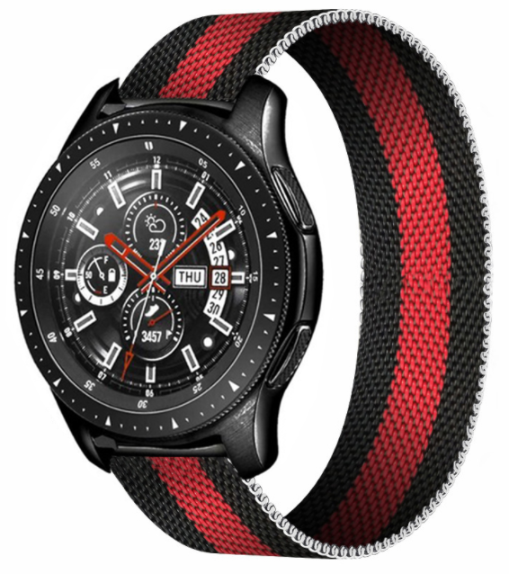 samsung-galaxy-watch-milanese-band-zwart-rood