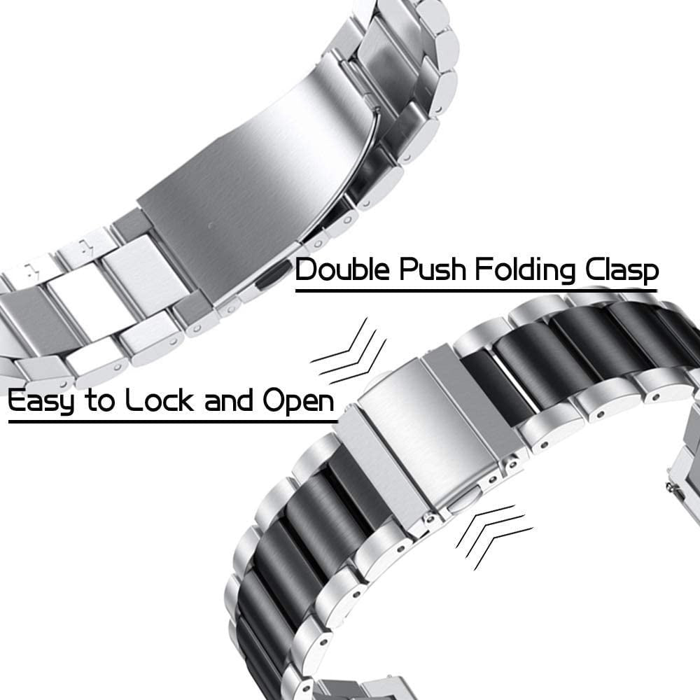 Correa acero OnePlus Watch 3 - 43mm (plateado/negro)