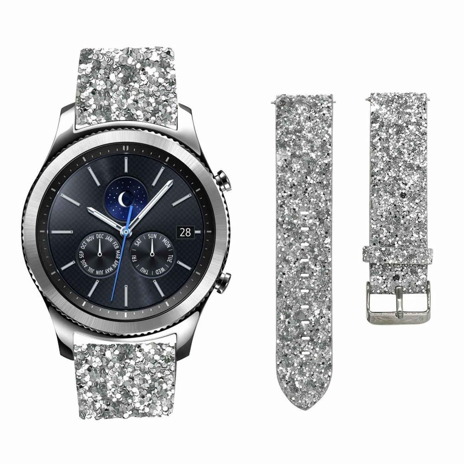 samsung-gear-s3-leren-glitter-band-zilver