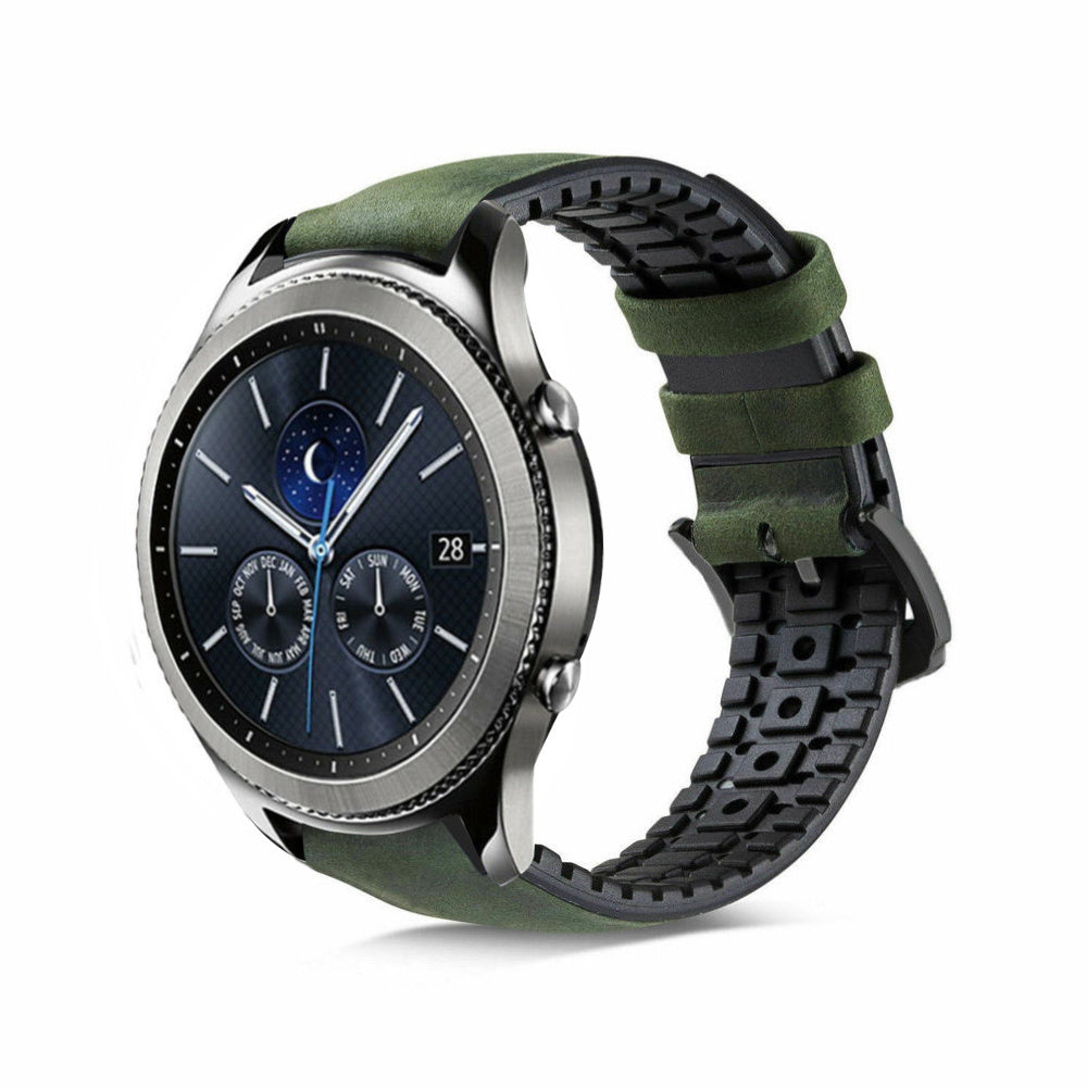 samsung-gear-s3-siliconen-leren-bandje-groen