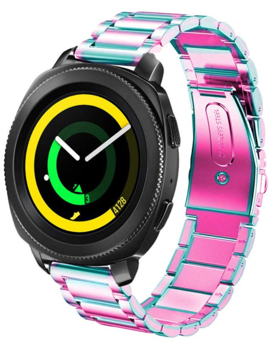 samsung-gear-sport-stalen-band-regenboog