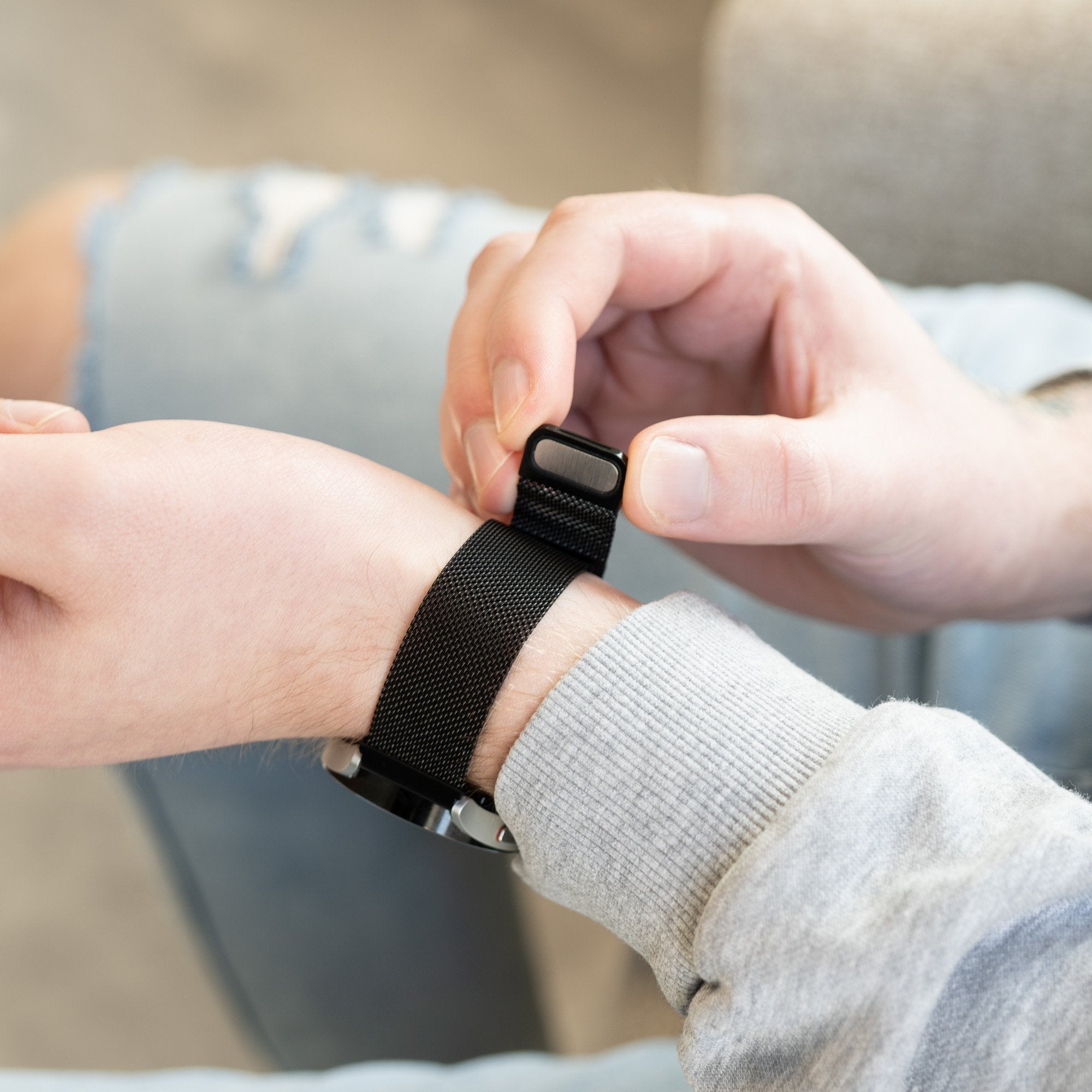 Samsung Galaxy Watch FE Milanese Strap (Black)