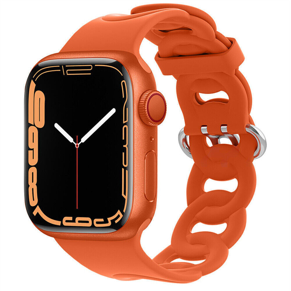 silicone-chain-band-oranje