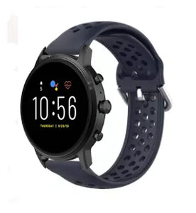 Correa silicona respirable Fossil Gen 4 Explorist HR (azul oscuro)