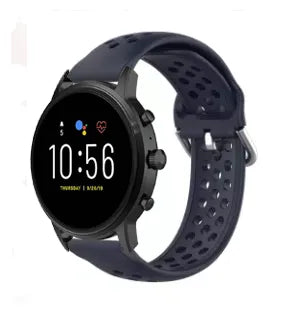 Fossil Gen 4 Explorist (HR) Atmungaktives Silikonarmband (Dunkel Blau)