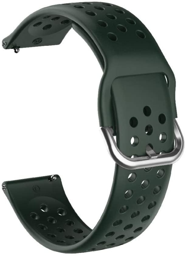 Withings ScanWatch 2 - 42mm Silikonarmband 'Air' (Dunkel Grün)