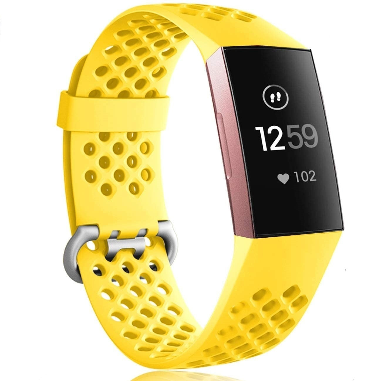 silikon-armband-gelb-mit-loechern-fitbit-charge-4