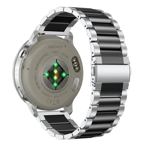 Garmin Forerunner 70 Stahlarmband (Silber/Schwarz)
