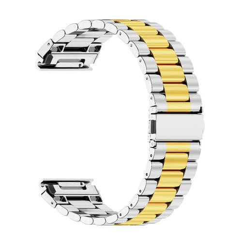 Bracelet acier premium Garmin Descent MK2S (argent/or)