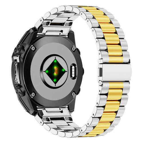 Bracelet acier premium Garmin Descent MK2S (argent/or)