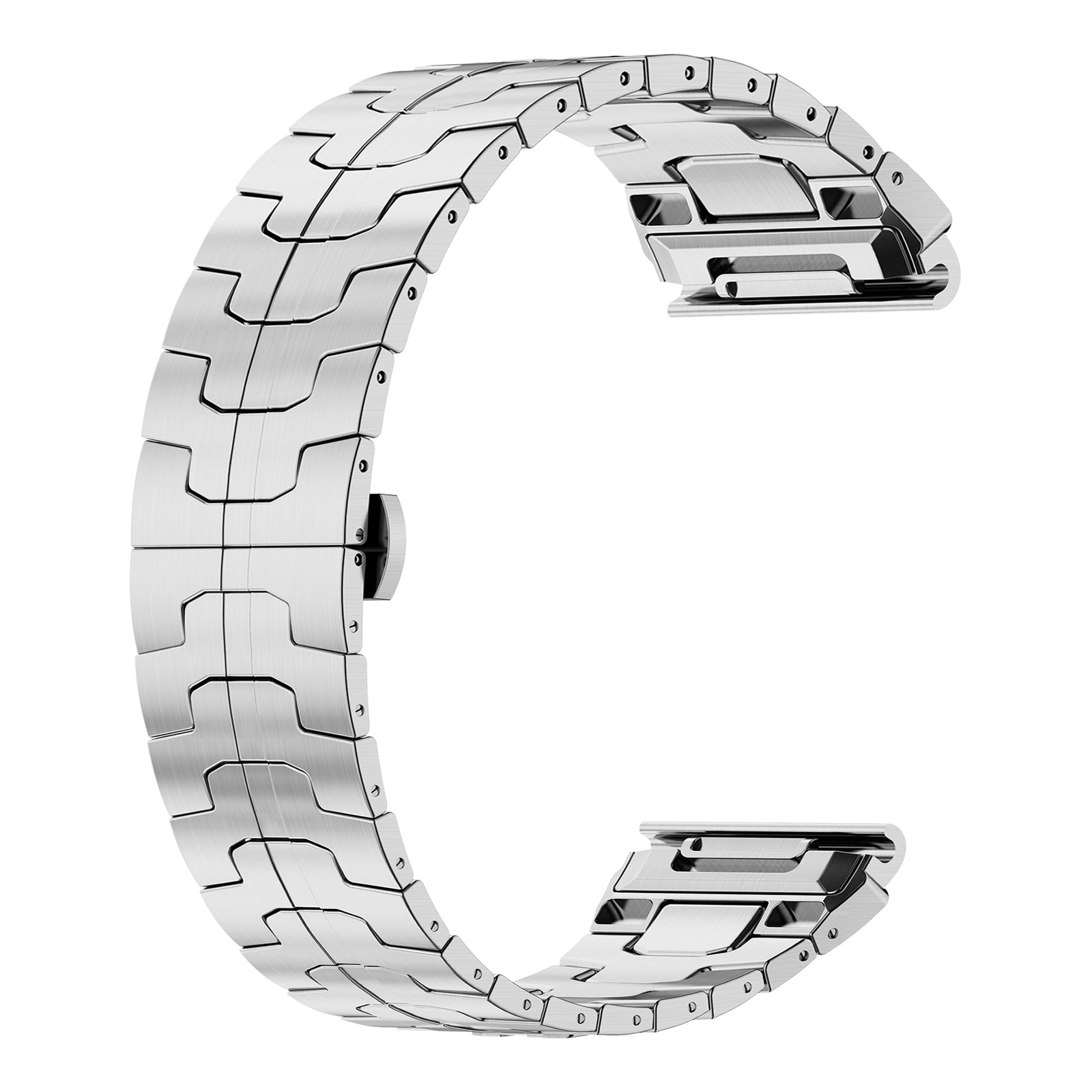 Correa acero 'Iron' Garmin Quatix 3 / 6x / 7x (plateado)