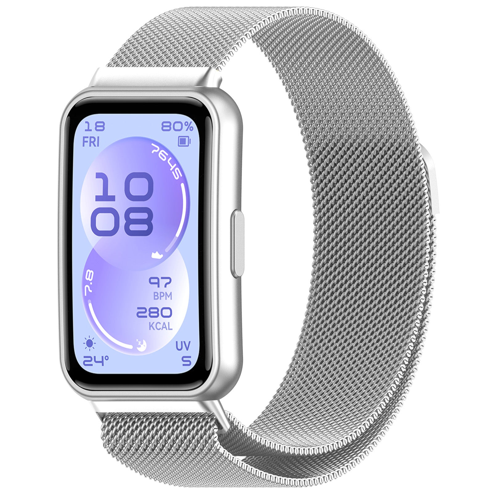 Huawei Band 11 Pro Milanese band (zilver)