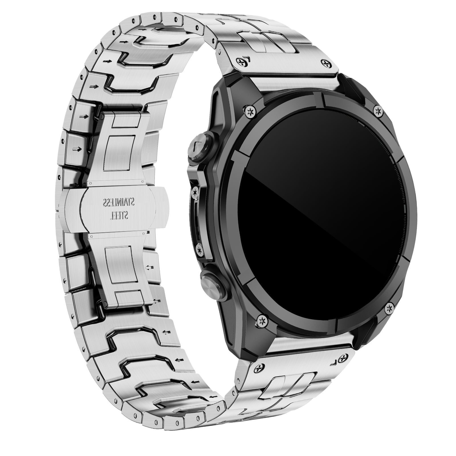 Correa acero 'Iron' Garmin Garmin Fenix 8 - 47mm (plateado)