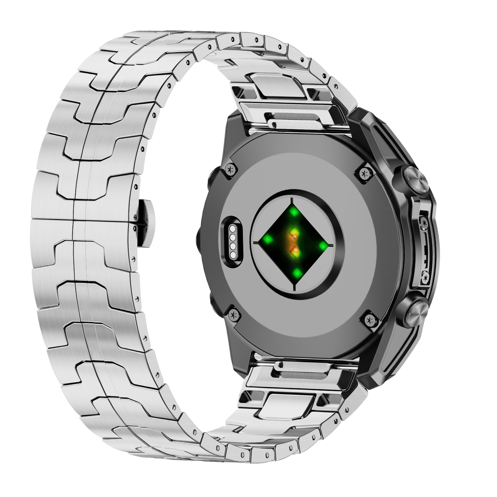 Correa acero 'Iron' Garmin Quatix 3 / 6x / 7x (plateado)